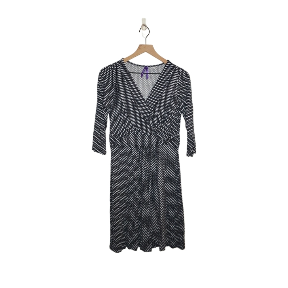 Seraphine Size 6 Patterned Three Quarter Sleeve Draped Nursing Maternity Dress